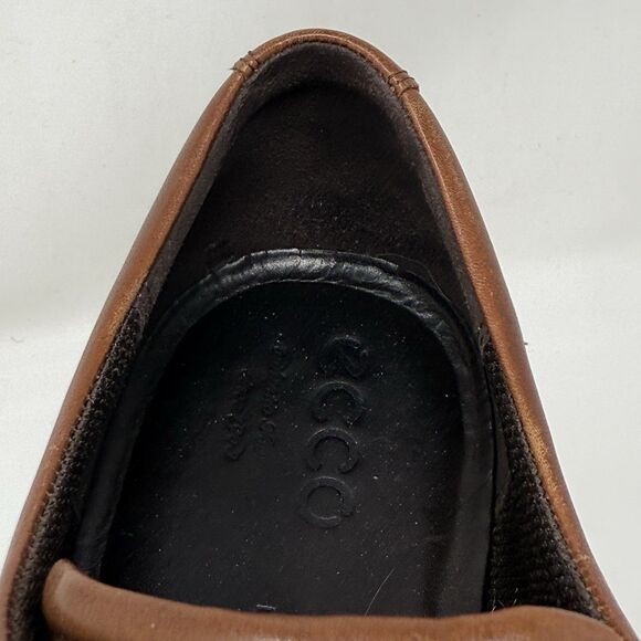 Ecco Edinburgh Derby Oxford Shoes Mens 9 - 9.5 EU 43 Brown Leather Bicycle Toe - Picture 13 of 16